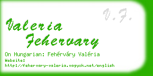 valeria fehervary business card